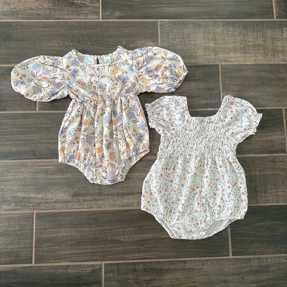 Floral Baby Romper Set